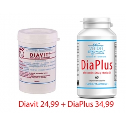  Diavit pret 24.99 lei + Diaplus 60 cps, Tratament Natural Eficient Pentru Diabet